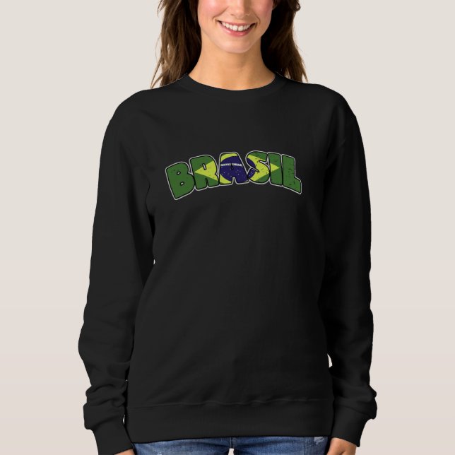 Sweatshirt Brasilia - drapeau brésilien (Devant)