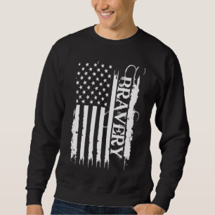 Sweatshirt Bravoure États-Unis déprimés par le drapeau améric