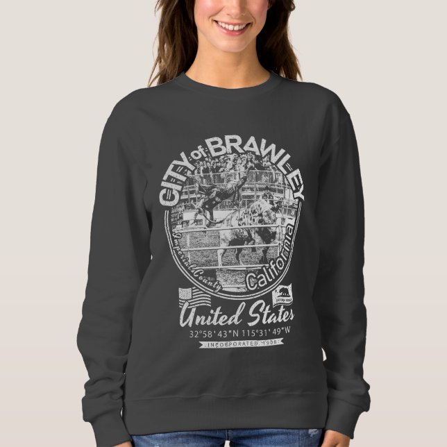 SWEATSHIRT BRAWLEY CITY CALIFORNIA - CATTLE CALL RODEO (Devant)