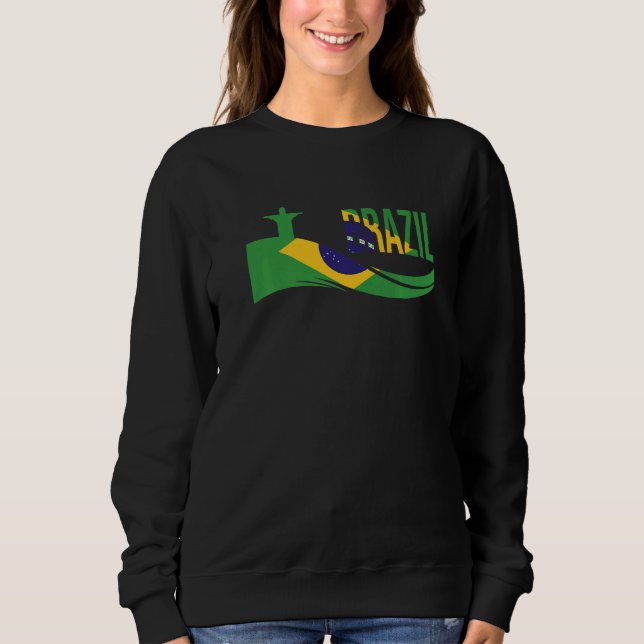 Sweatshirt Brazil National Flag Rio Christ The Redeemer Brazi (Devant)