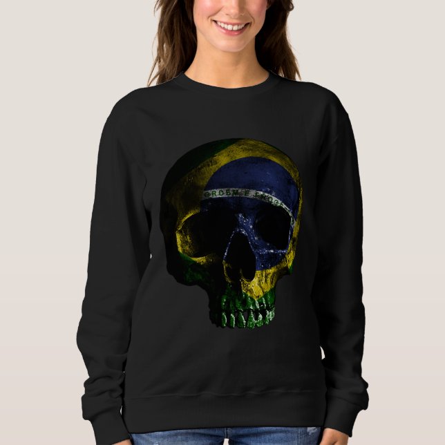 Sweatshirt Brazil Skull MMA Brazilian Jiu Jitsu BJJ (Devant)