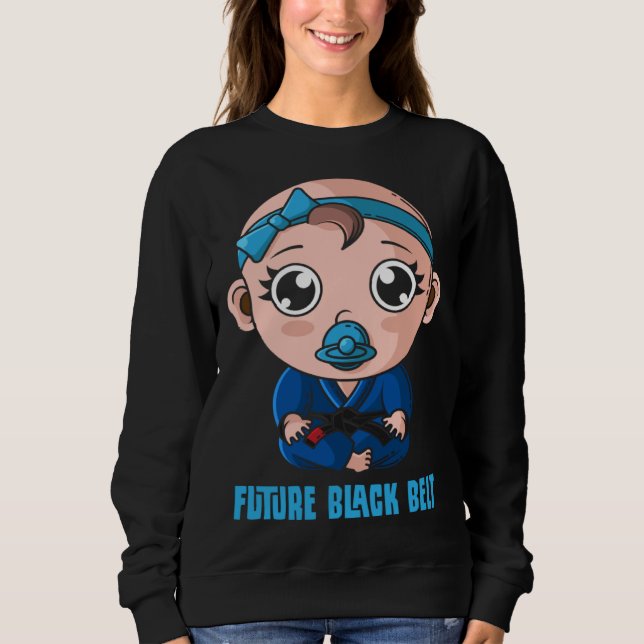 Sweatshirt Brazilian Jiu Jitsu   BJJ and Grappling Baby Black (Devant)