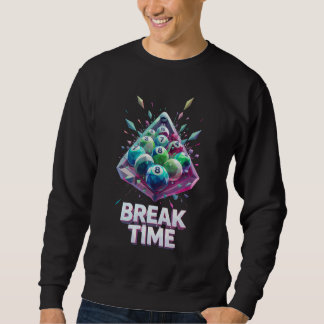 Sweatshirt Break Time" Colorful Geometric Crystal Billiards P