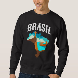 Sweatshirt Brésil Brésilien Fan de Sports Pride