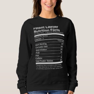 Sweatshirt Brevet Avocat Nutrition Facts Drôle