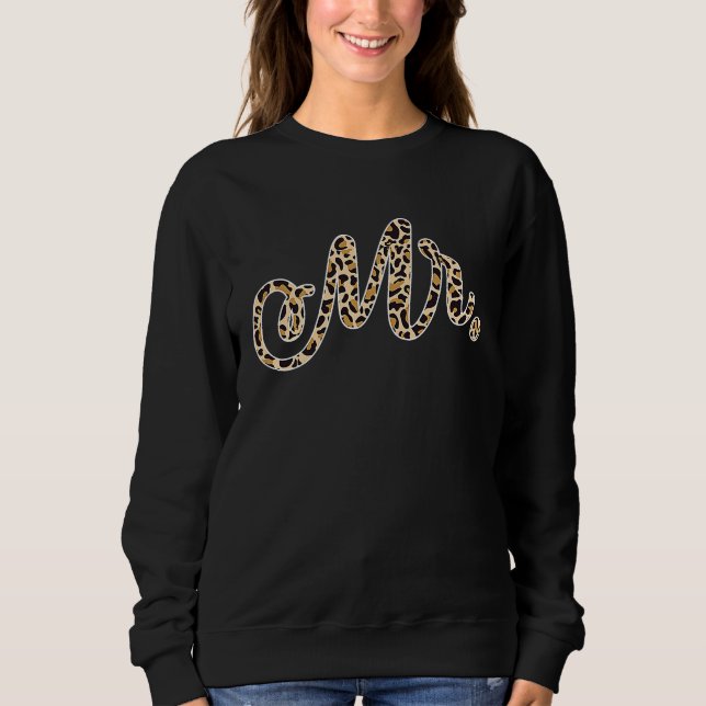 Sweatshirt Bride Groom Mr Leopard Print Wedding Matching Coup (Devant)