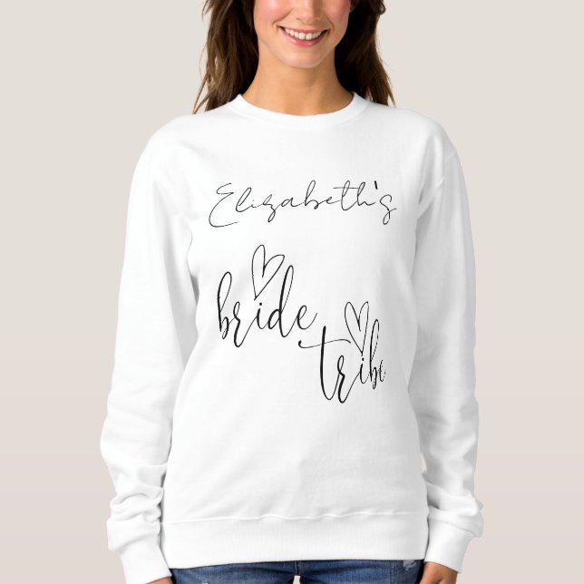 Sweatshirt Bride Tribe Bachelorette Bridesmaitres (Devant)