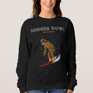 Sweatshirt Bridger Bowl Montana Sloth Ski