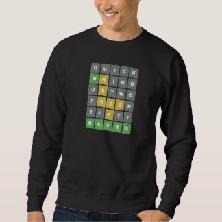 Sweatshirt Bring Us Two Beers Word Game