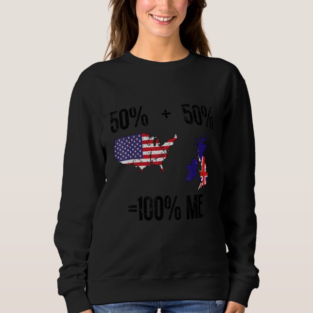 Sweatshirt British American USA Great Britain (Devant)