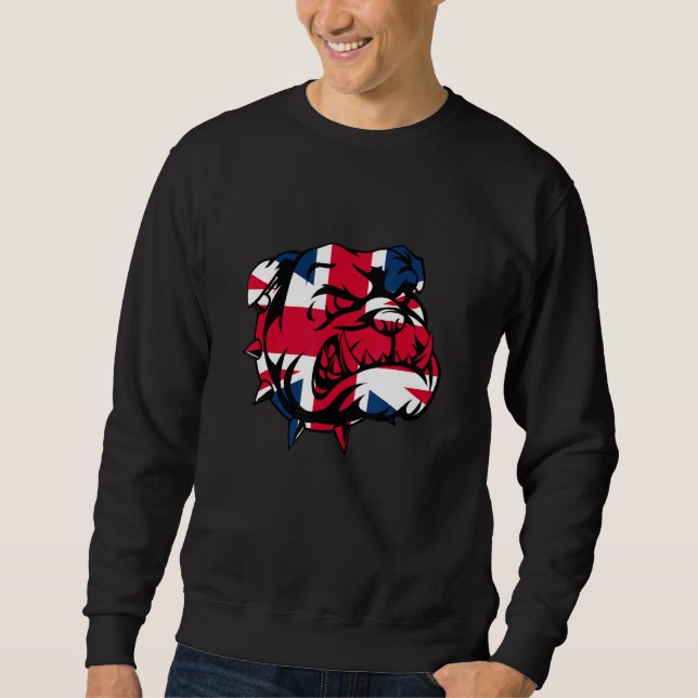 Sweatshirt British Bulldog Union Jack Flag (Devant)