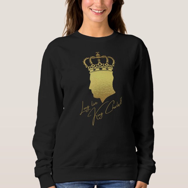 Sweatshirt British King Long Live The King God Save The King  (Devant)
