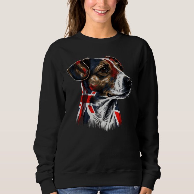 Sweatshirt British UK Great Britain Jack Russell Terrier (Devant)