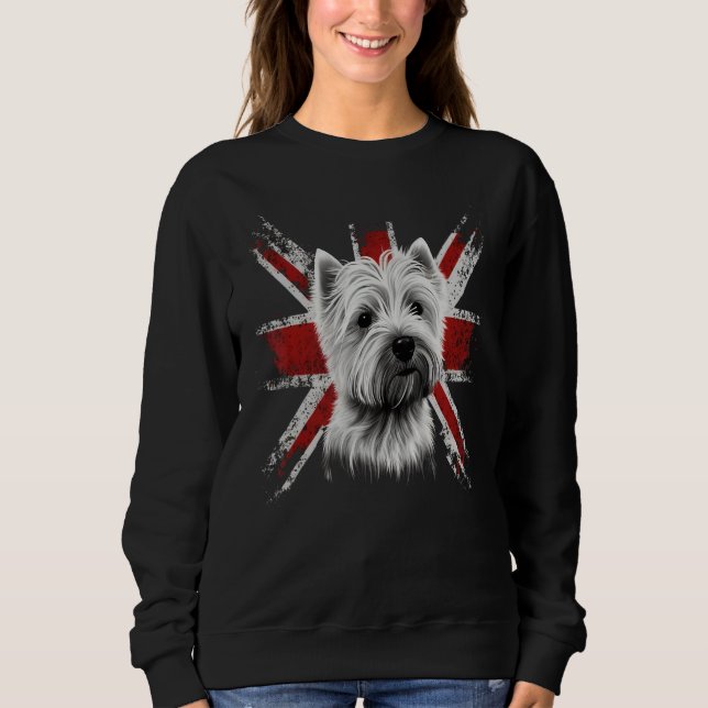 Sweatshirt British UK Westie Great Britain West Highland Whit (Devant)