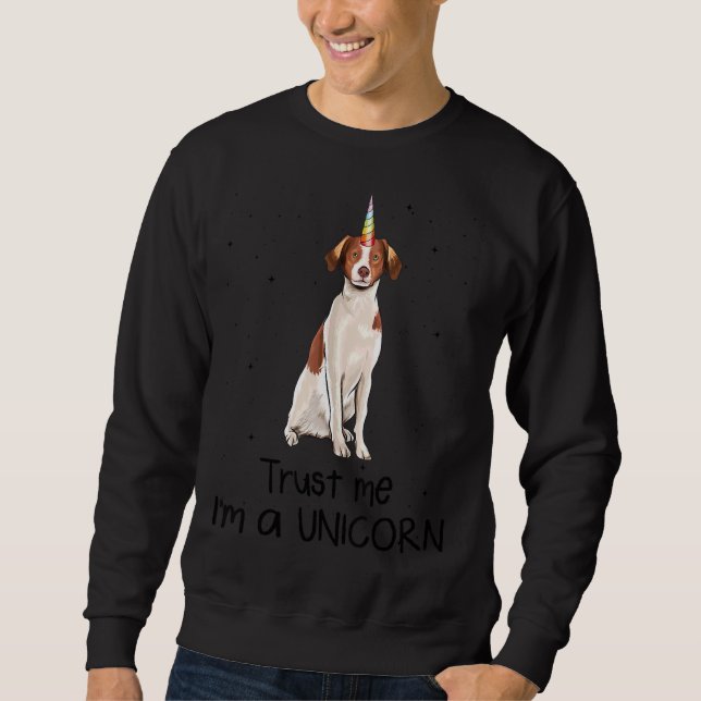 Sweatshirt Brittany Faites-moi confiance Je suis un chien lic (Devant)