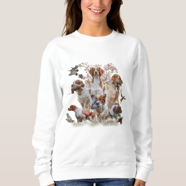 Sweatshirt Brittany Spaniel  (Devant)