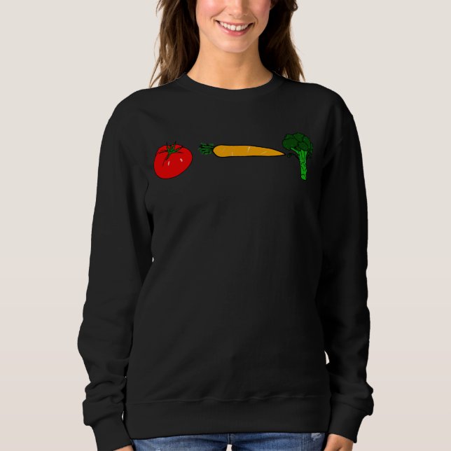 Sweatshirt Brocoli de tomate et carottes pour amoureux des lé (Devant)