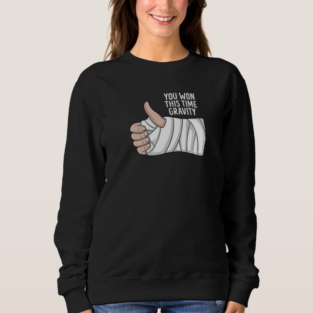 Sweatshirt Broken Arm Hand Injury Funny Recovery Get Well Soo (Devant)