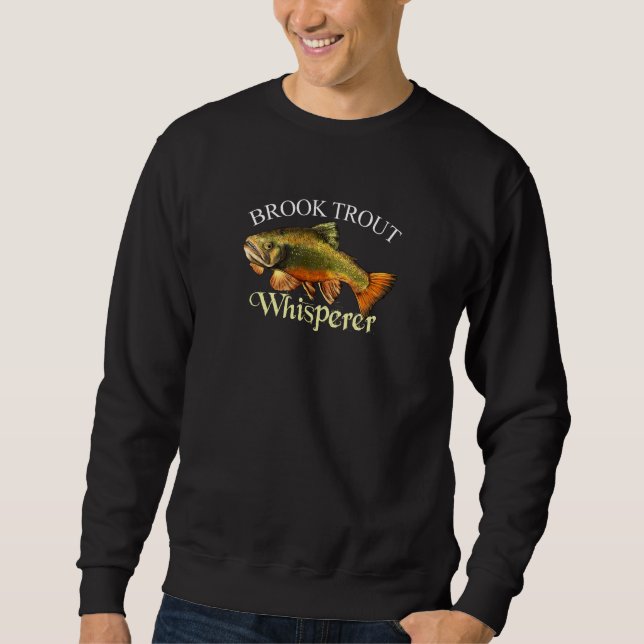 Sweatshirt Brook Trout Whisperer Dark (Devant)