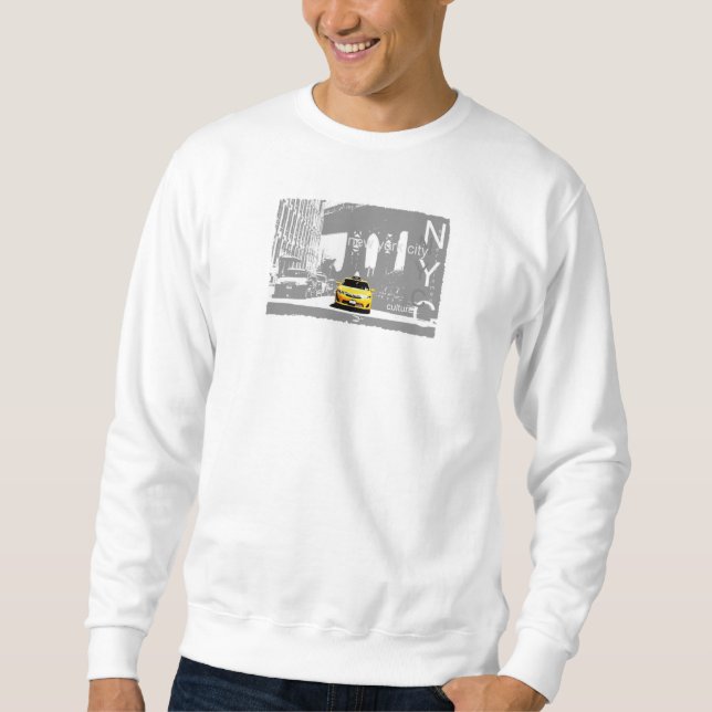 Sweatshirt Brooklyn Bridge New York City Nyc Taxi jaune (Devant)