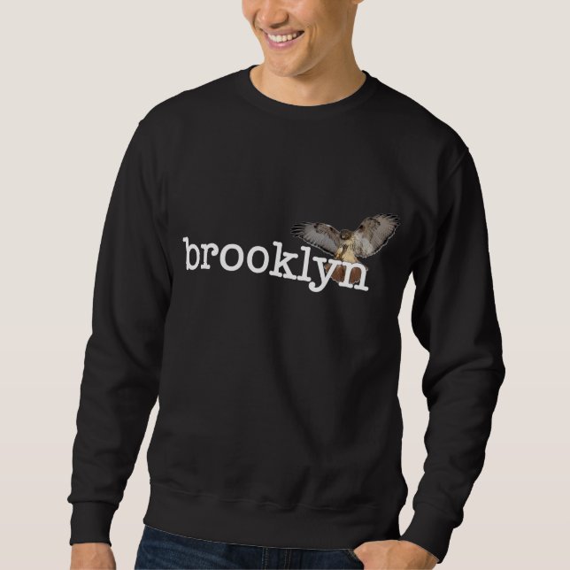 Sweatshirt Brooklyn Rouge-a coupé la queue le faucon (Devant)
