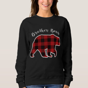 Sweatshirt BROTHER BEAR Hommes Red Plaid Christmas Pajama Fam