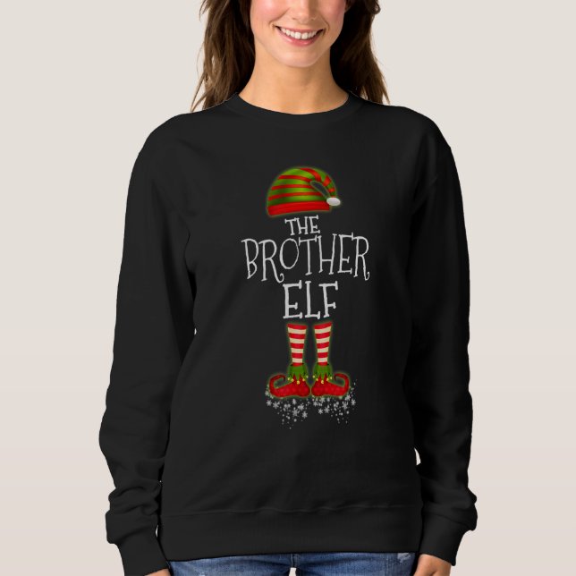 Sweatshirt Brother Elf Matching Famille Groupe Noël (Devant)