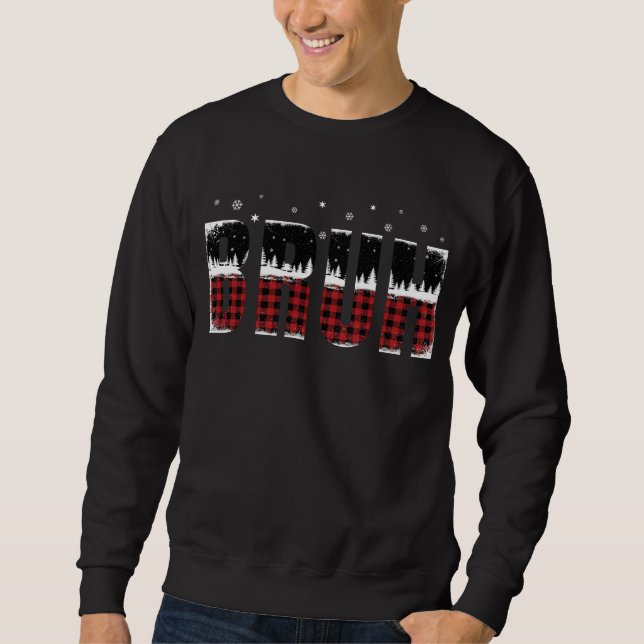 Sweatshirt Bruh Christmas Forest Trees Funny Meme Enthusiast (Devant)