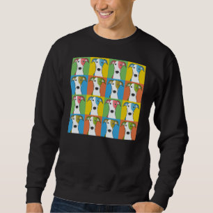 Sweatshirt Bruit-Art de bande dessinée de chien de lévrier