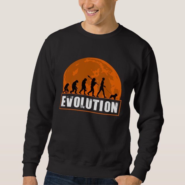 Sweatshirt Brussels Griffon Dog Human Evolution  for Men Wome (Devant)