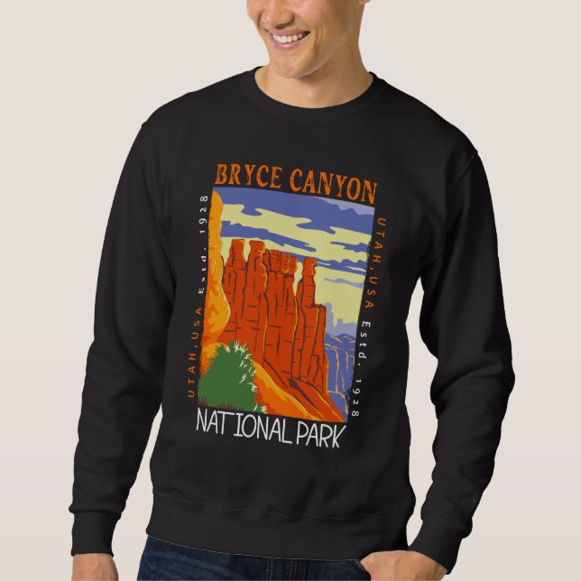 Sweatshirt Bryce Canyon National Park Utah en état de détress (Devant)