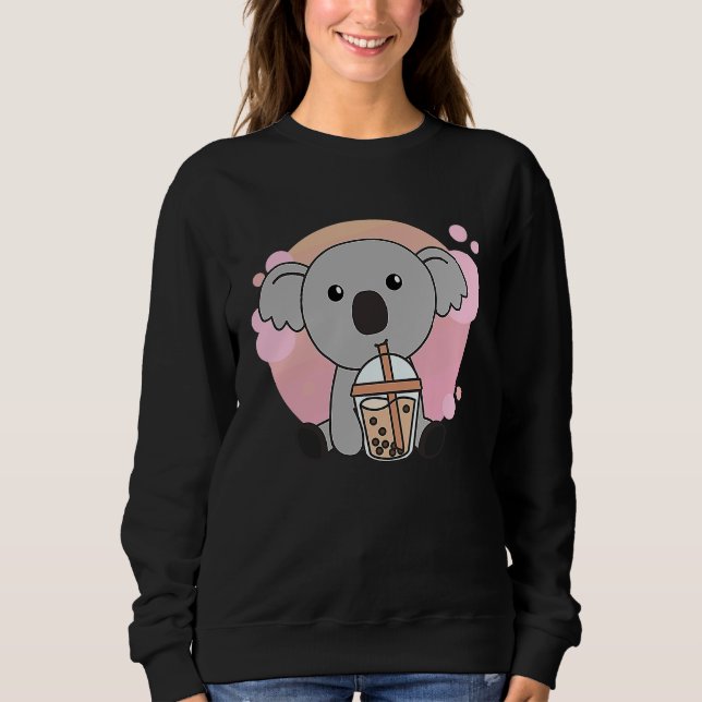 Sweatshirt Bubble Tea Koala With Chocolate Tea Sweet Koalas (Devant)