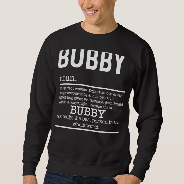 Sweatshirt Buby Definition Fête des mères de grand-mère (Devant)