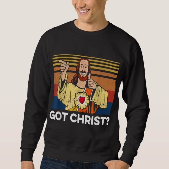 Sweatshirt Buddy Christ Cool de Noël Jésus Christ Religieux C (Devant)