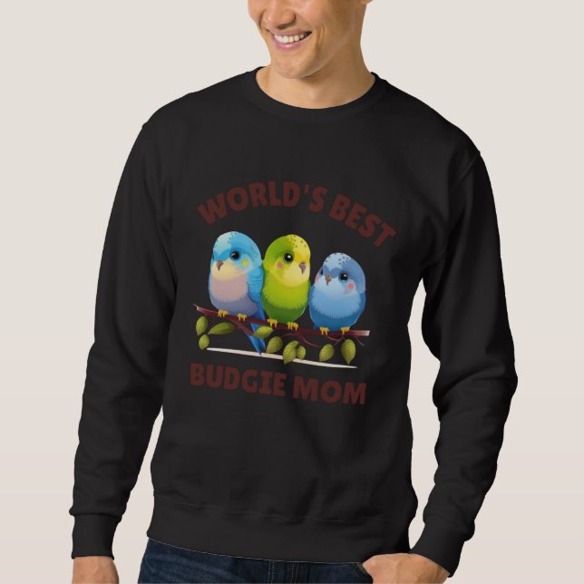 Sweatshirt Budgie Mom Budgerigar Parakeet Bird 39 (Devant)