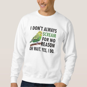 Sweatshirt Budgie Owen Budgie Lover Parakeet Bird Budgerigar