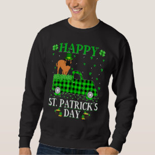 Sweatshirt Buffalo Plaid Green Truck Bullmastiff Chien St Pat