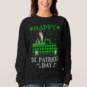 Sweatshirt Buffalo Plaid Green Truck Siberian Husky Dog St Pa