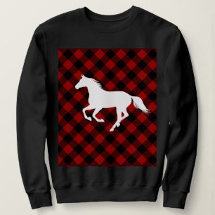 Sweatshirt Buffalo Plaid Horse Lover (Pas Si) Douleur moche