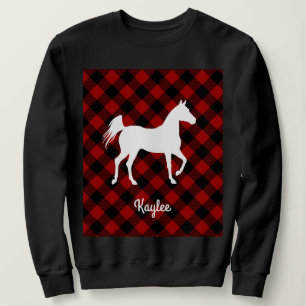 Sweatshirt Buffalo Plaid Horse Lover (Pas Si) Douleur moche