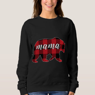 Sweatshirt Buffalo Plaid Mama Oear Maman Cadeaux Christmas Ma