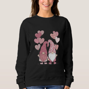Sweatshirt Buffalo rose Plaid Heart Gnomes Saint-Valentin