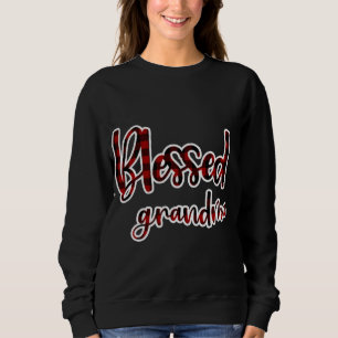 Sweatshirt Buffle Rouge Et Noir Plaid Grandma Matchi Béni