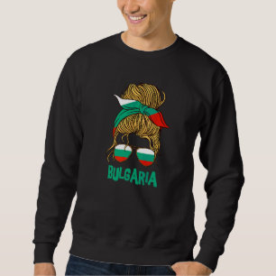 Sweatshirt Bulgarie Pour Fille Drapeau Bulgare pour Femmes Bu