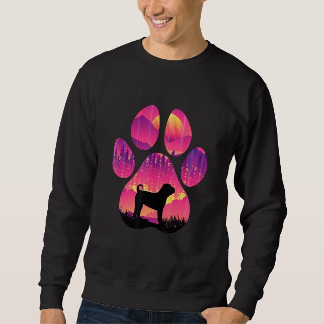 Sweatshirt Bull Pei Paw Mom Dad Dog  Women Men (Devant)