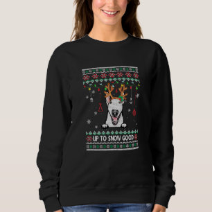 Sweatshirt Bull Terrier Dog Reindeen Vilain Noël Noël Noël