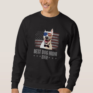 Sweatshirt Bull Terrier Meilleur Chien Maman Jamais Rétro Usa