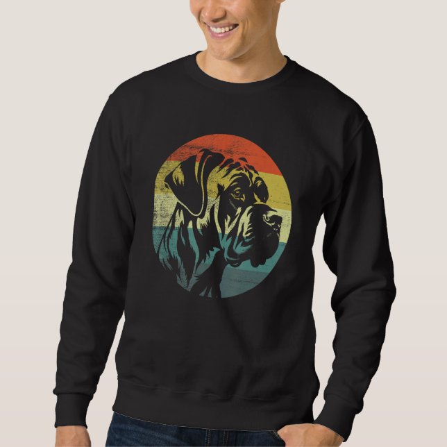 Sweatshirt Bullmastiff Dog Retro Design (Devant)
