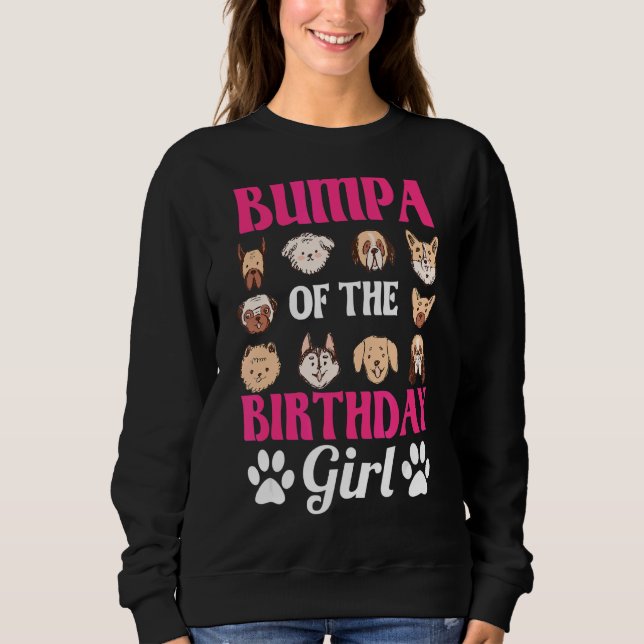 Sweatshirt Bumpa De L'Anniversaire Fille Chien Paw Anniversai (Devant)