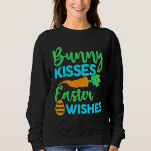 Sweatshirt Bunny Baisers Pâques Souhaite Joyeux Pâques Jour M